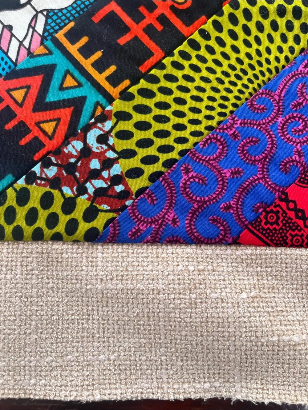 Handmade Multicolor African Print Quilt Wall Hanging - Artisan Home Decor